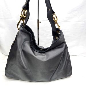 JPK Paris 75 Handbag Nylon Hobo Bucket Bag Gray P5‎